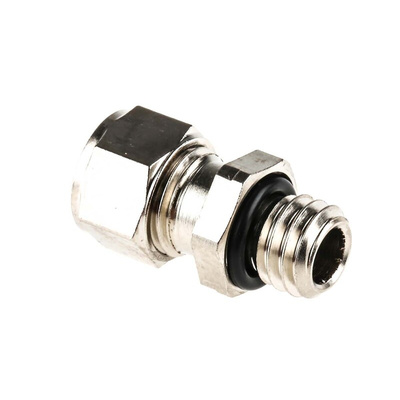 SES Sterling A1 Series Metallic Nickel Plated Brass Cable Gland, M6 Thread, 2mm Min, 2.5mm Max, IP68, IP69K