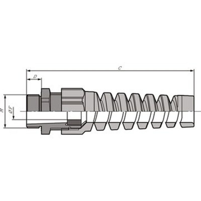Lapp SKINTOP Series Grey Polyamide Cable Gland, M20 Thread, 7mm Min, 13mm Max, IP68