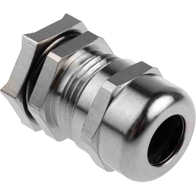 Lapp SKINTOP Series Metallic Nickel Plated Brass Cable Gland, PG11 Thread, 4mm Min, 10mm Max, IP68