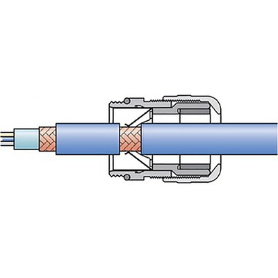 Lapp SKINTOP Series Metallic Nickel Plated Brass Cable Gland, M40 Thread, 19mm Min, 28mm Max, IP68