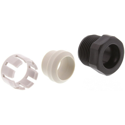Bulgin 7000 Series Black, Grey, White, Yellow Thermoplastic Cable Gland Kit, PG13.5 Thread, 13mm Min, 15mm Max, IP66,