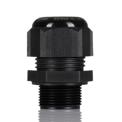 Kopex-EX CGM Series Black Nylon Cable Gland, M25 Thread, 13mm Min, 18mm Max, IP66, IP68