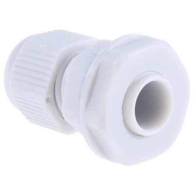 HellermannTyton NGM Series Grey Nylon Cable Gland, M12 Thread, 3mm Min, 6.5mm Max, IP68