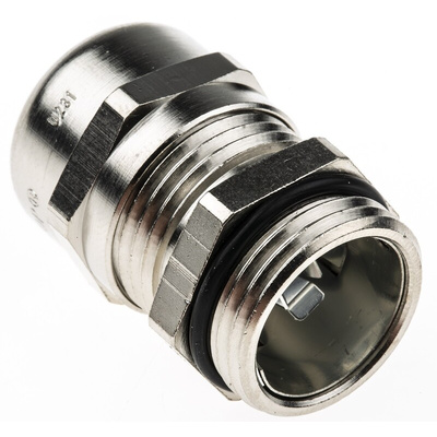 Lapp SKINTOP Series Metallic Nickel Plated Brass Cable Gland, PG11 Thread, 4mm Min, 10mm Max, IP68