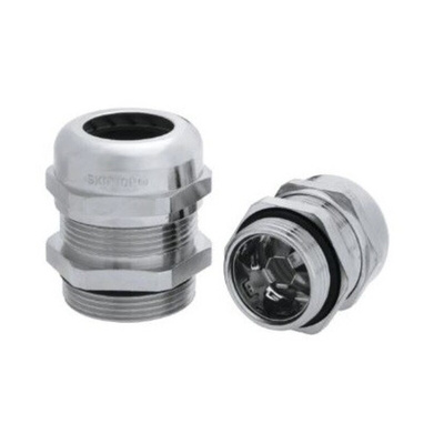 Lapp SKINTOP Series Metallic Nickel Plated Brass Cable Gland, PG11 Thread, 4mm Min, 10mm Max, IP68