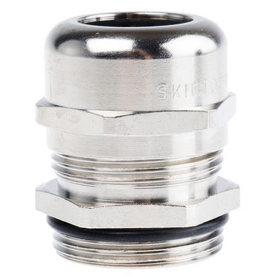 Lapp SKINTOP Series Metallic Nickel Plated Brass Cable Gland, PG21 Thread, 11mm Min, 18mm Max, IP68