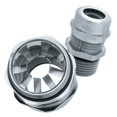 Lapp SKINTOP Series Metallic Nickel Plated Brass Cable Gland, PG21 Thread, 11mm Min, 18mm Max, IP68