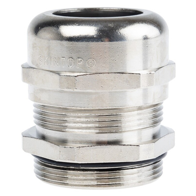Lapp SKINTOP Series Metallic Nickel Plated Brass Cable Gland, PG29 Thread, 16mm Min, 25mm Max, IP68