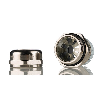 Lapp SKINTOP Series Metallic Nickel Plated Brass Cable Gland, M32 Thread, 11mm Min, 21mm Max, IP68
