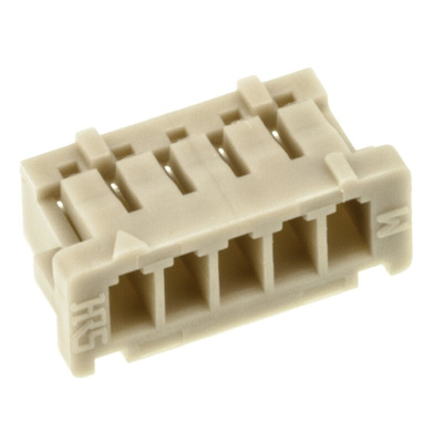 Hirose, DF13 Male Connector Housing, 1.25mm Pitch, 5 Way, 1 Row