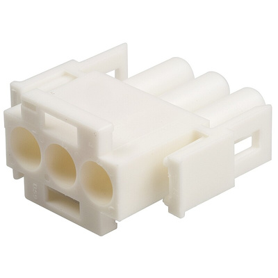 TE Connectivity, Universal MATE-N-LOK Male Connector Housing, 6.35mm Pitch, 3 Way, 1 Row