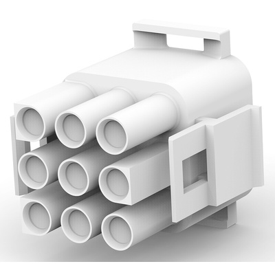 TE Connectivity, Universal MATE-N-LOK Male Connector Housing, 6.35mm Pitch, 9 Way, 3 Row