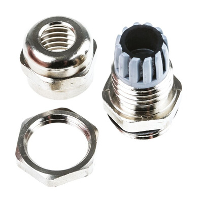 SIB SIB-TEC Series Metallic Nickel Plated Brass Cable Gland, PG7 Thread, 2.5mm Min, 6.5mm Max, IP68