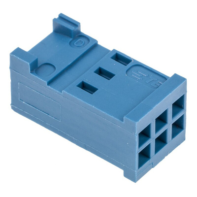 TE Connectivity, AMPMODU HE13/HE14 Female Connector Housing, 2.54mm Pitch, 6 Way, 2 Row
