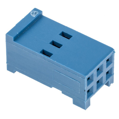 TE Connectivity, AMPMODU HE13/HE14 Female Connector Housing, 2.54mm Pitch, 6 Way, 2 Row