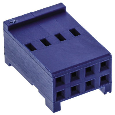 TE Connectivity, AMPMODU HE13/HE14 Female Connector Housing, 2.54mm Pitch, 8 Way, 2 Row