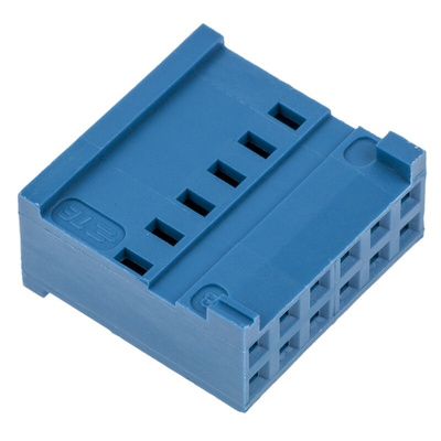 TE Connectivity, AMPMODU HE13/HE14 Female Connector Housing, 2.54mm Pitch, 12 Way, 2 Row