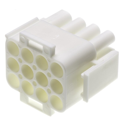 TE Connectivity, Universal MATE-N-LOK Male Connector Housing, 6.35mm Pitch, 12 Way, 3 Row