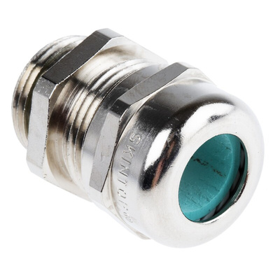 Lapp SKINTOP Series Nickel Plated Brass Cable Gland, M20 Thread, 7mm Min, 13mm Max, IP68