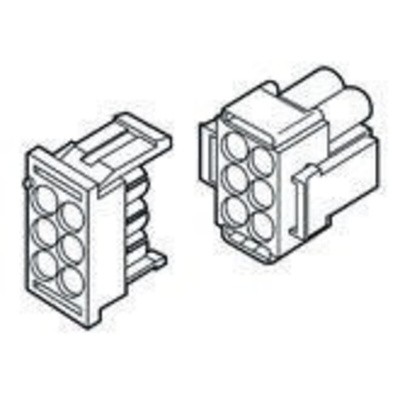 TE Connectivity, Universal MATE-N-LOK II Male Connector Housing, 6.35mm Pitch, 15 Way, 3 Row