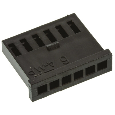 TE Connectivity, AMPMODU MOD II Female Connector Housing, 2.54mm Pitch, 6 Way, 1 Row