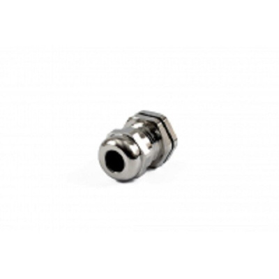 Hammond 1427BCG Series Grey Nickel Plated Brass Cable Gland, M16 Thread, 4mm Min, 8mm Max, IP68