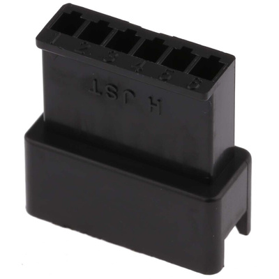 JST Female Connector Housing, 6 Way, 1 Row