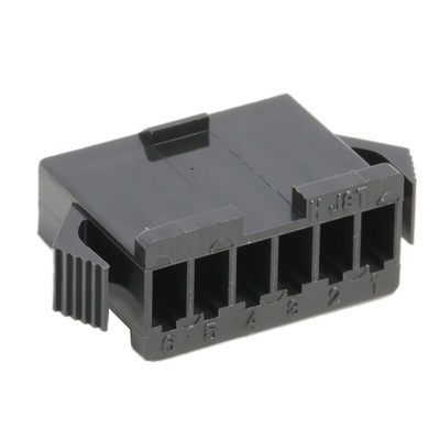 JST Male Connector Housing, 6 Way, 1 Row