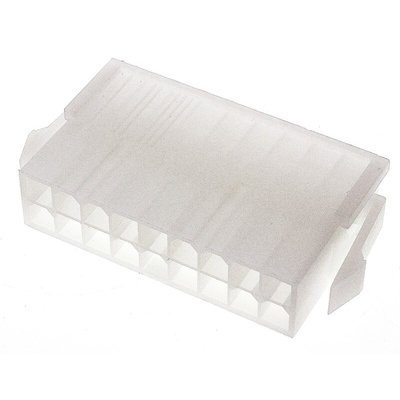 Molex, Mini-Fit Jr Male Connector Housing, 4.2mm Pitch, 18 Way, 2 Row