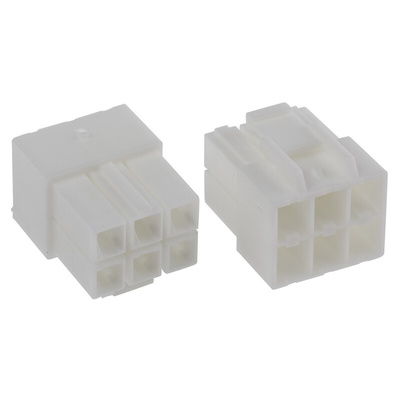 JST, VL Male Connector Housing, 6.2mm Pitch, 6 Way, 2 Row