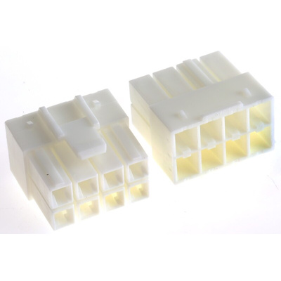 JST, VL Male Connector Housing, 6.2mm Pitch, 8 Way, 2 Row