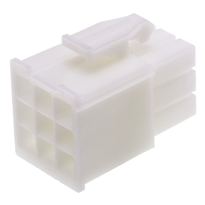 TE Connectivity, Mini-Universal MATE-N-LOK Male Connector Housing, 4.2mm Pitch, 9 Way, 3 Row