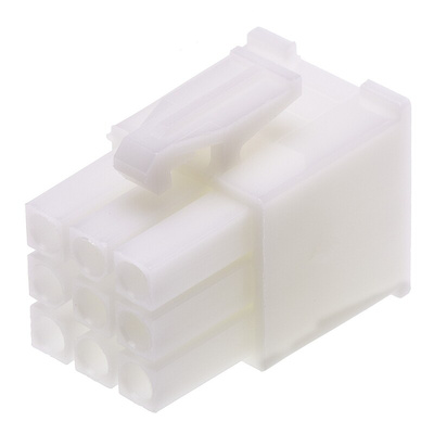 TE Connectivity, Mini-Universal MATE-N-LOK Male Connector Housing, 4.2mm Pitch, 9 Way, 3 Row