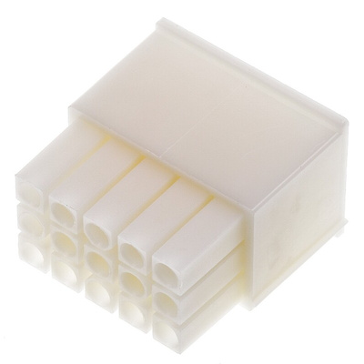 TE Connectivity, Mini-Universal MATE-N-LOK Male Connector Housing, 4.2mm Pitch, 15 Way, 3 Row