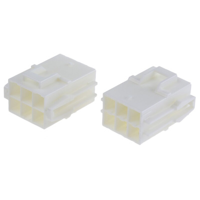 JST, VL Female Connector Housing, 6.2mm Pitch, 6 Way, 2 Row