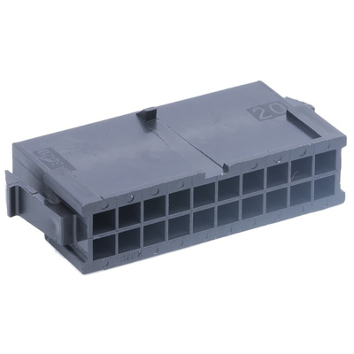 Molex, Micro-Fit 3.0 Male Connector Housing, 3mm Pitch, 20 Way, 2 Row