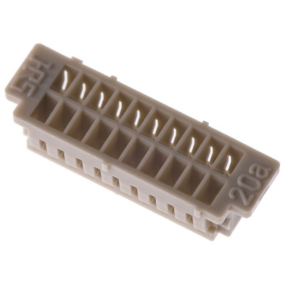 Hirose, DF13 Female Connector Housing, 1.25mm Pitch, 20 Way, 2 Row