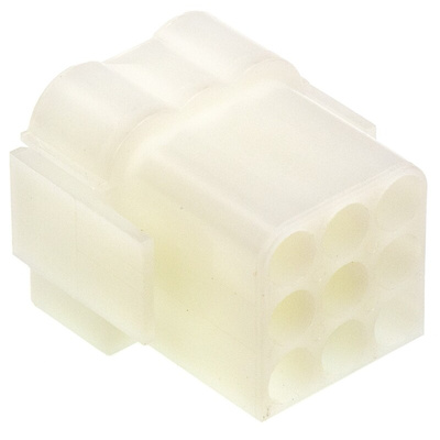 TE Connectivity, Commercial MATE-N-LOK Female Connector Housing, 6.1mm Pitch, 9 Way, 3 Row