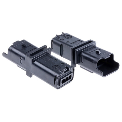 Delphi, 211PL Male Connector Housing, 3.33mm Pitch, 3 Way, 1 Row