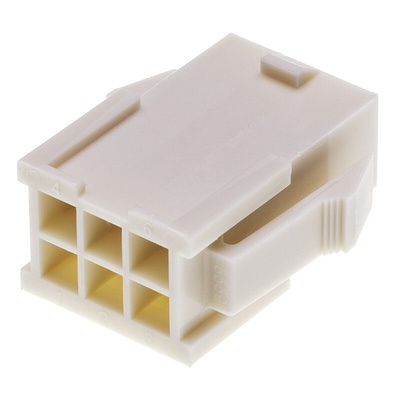 Molex, Mini-Fit Jr Male Connector Housing, 4.2mm Pitch, 6 Way, 2 Row