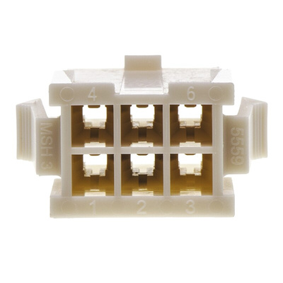 Molex, Mini-Fit Jr Male Connector Housing, 4.2mm Pitch, 6 Way, 2 Row