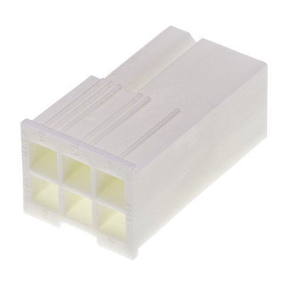 Molex, Mini-Fit Jr Male Connector Housing, 4.2mm Pitch, 6 Way, 2 Row