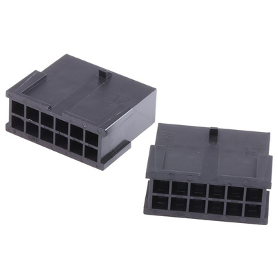 Molex, Micro-Fit 3.0 Male Connector Housing, 3mm Pitch, 12 Way, 2 Row