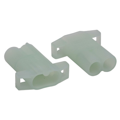 TE Connectivity, Commercial MATE-N-LOK Male Connector Housing, 7.11mm Pitch, 2 Way, 1 Row