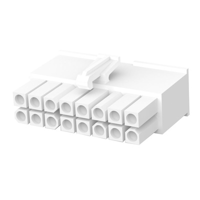 TE Connectivity, Mini-Universal MATE-N-LOK Male Connector Housing, 4.14mm Pitch, 16 Way, 2 Row