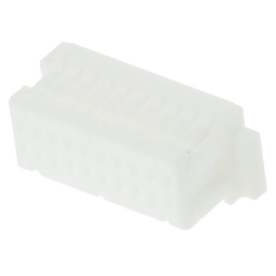 JST, SHD Female Connector Housing, 1mm Pitch, 20 Way, 2 Row Right Angle, Straight