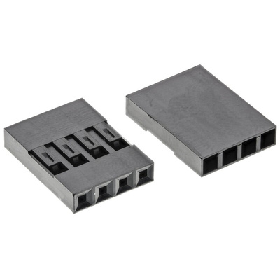 Amphenol Communications Solutions, Mini-PV Female Connector Housing, 2.54mm Pitch, 4 Way, 1 Row