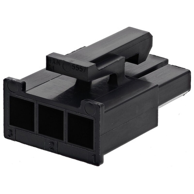 Molex, Mini-Fit Jr Female Connector Housing, 4.2mm Pitch, 3 Way, 1 Row