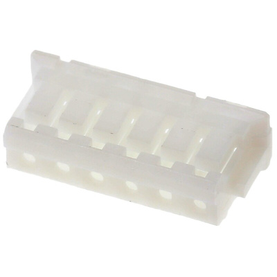 JST, ZH Female Connector Housing, 1.5mm Pitch, 6 Way, 1 Row