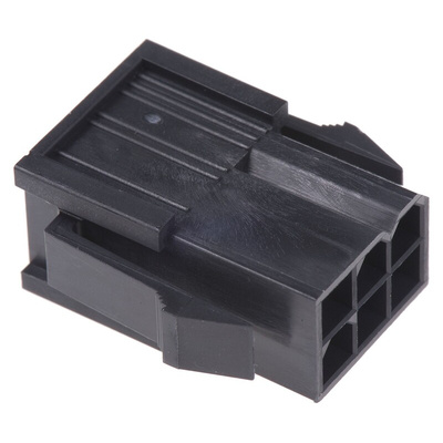Molex, Mini-Fit Jr Male Connector Housing, 4.2mm Pitch, 6 Way, 2 Row